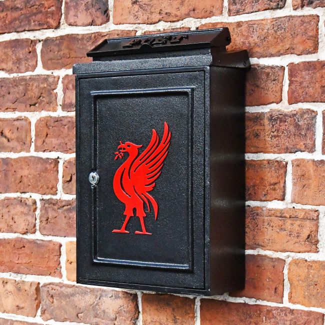 Traditional Wall Mounted Post Box with Red "Liver Bird" Design Traditional Wall Mounted Post Box with Red "Liver Bird" Design