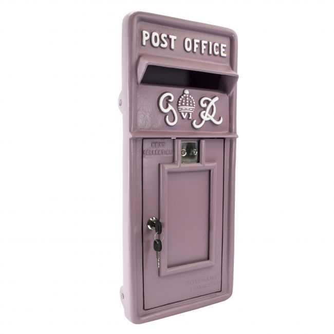 King George Rex Post Box Front - Purple  King George Rex Post Box Front - Purple