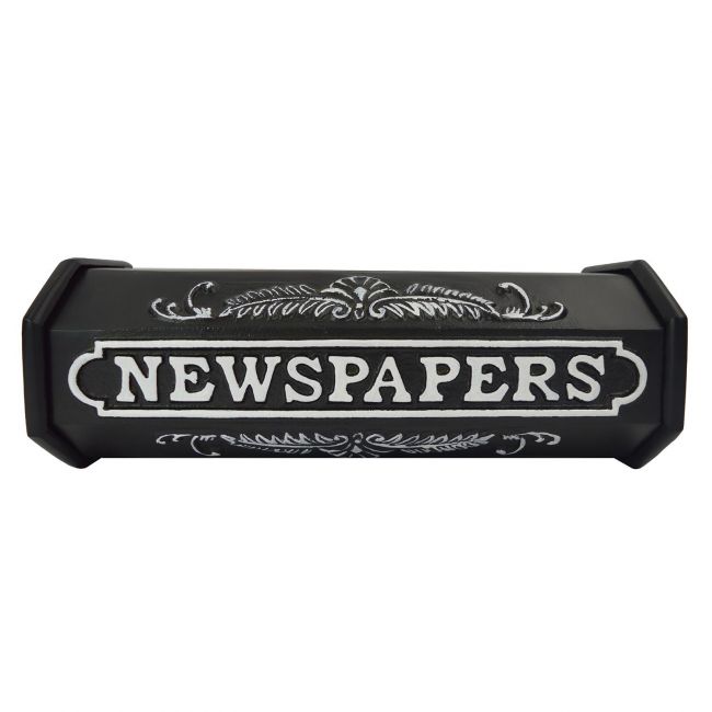 "Times Past" Black & White Victorian Newspaper Box "Times Past" Black & White Victorian Newspaper Box