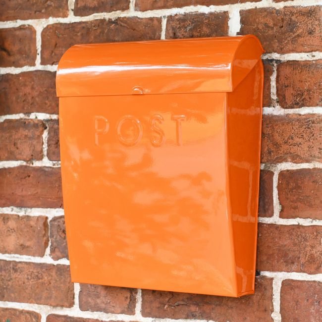 “Sunkissed Sienna” Orange Contemporary Post Box “Sunkissed Sienna” Orange Contemporary Post Box
