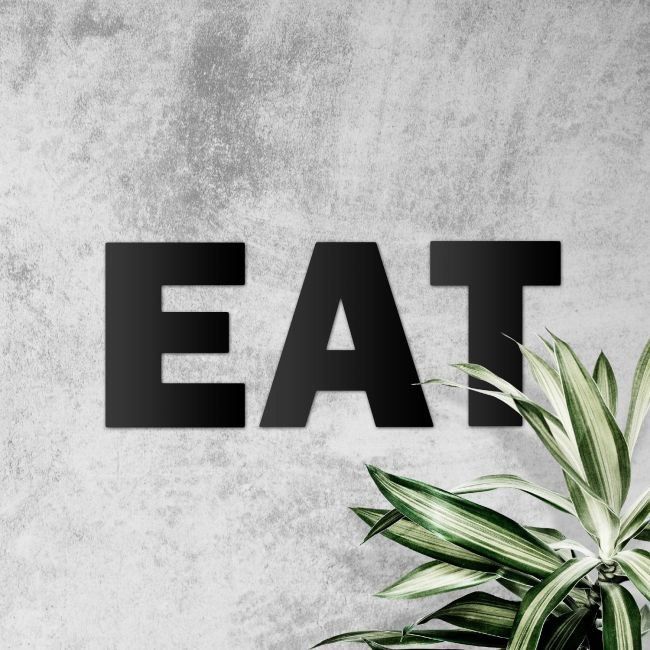 "EAT" Black Metal Letters "EAT" Black Metal Letters
