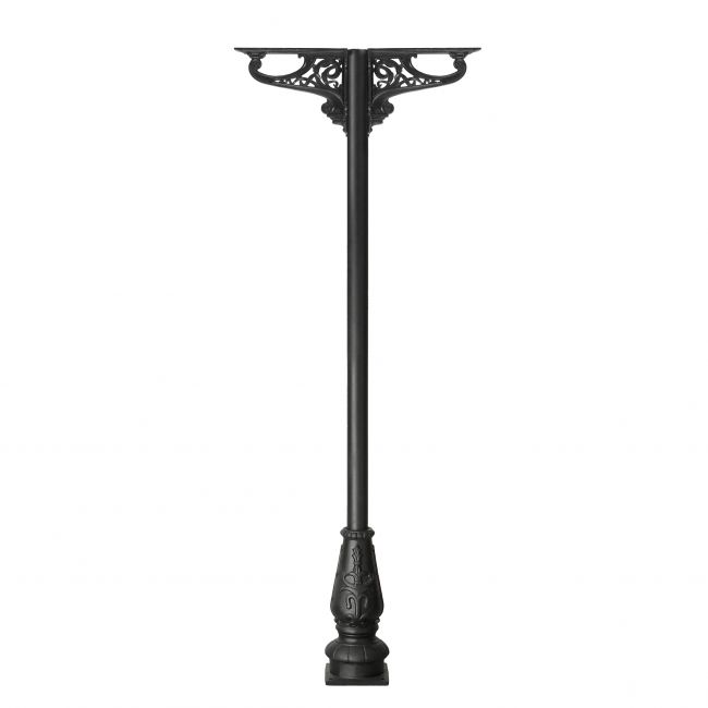 Hand forged cast iron veranda brackets and pole Hand forged cast iron veranda brackets and pole