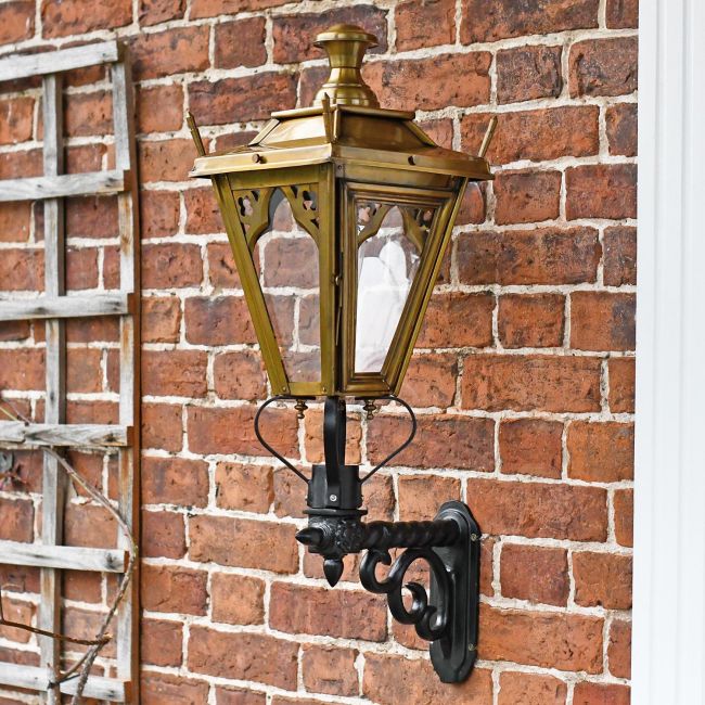 Antique Brass Gothic garden lantern