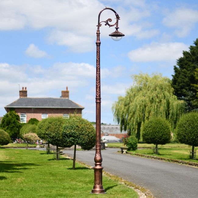 Antique Copper Finish Ornate Victorian Cast Iron Lamp Post 3m Antique Copper Finish Ornate Victorian Cast Iron Lamp Post 3m