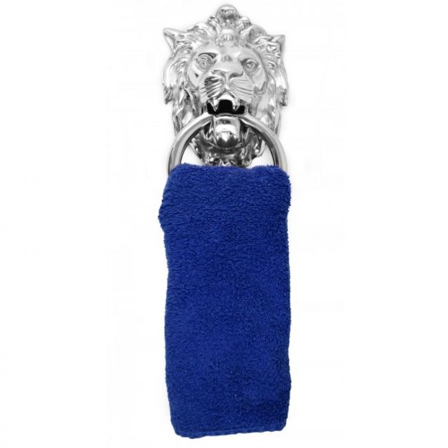 Bright Chrome Lion Head Bathroom Towel Rail