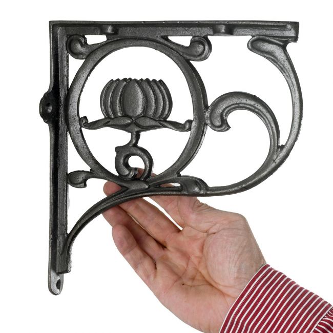 "Lotus Flower" Iron Shelf Bracket to Scale "Lotus Flower" Iron Shelf Bracket to Scale