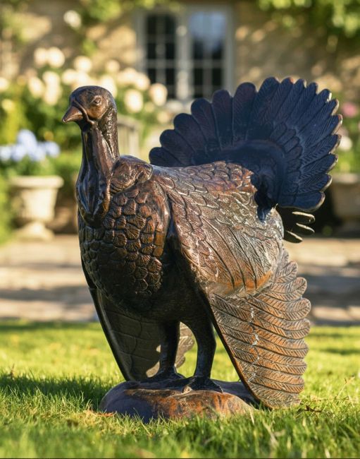 Bronze "Lurkey" Turkey Aluminium Sculpture - Thumbnail Bronze "Lurkey" Turkey Aluminium Sculpture - Thumbnail