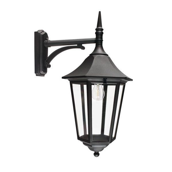"Lynnewood" Traditional Black Outdoor Top Fix Wall Lantern "Lynnewood" Traditional Black Outdoor Top Fix Wall Lantern