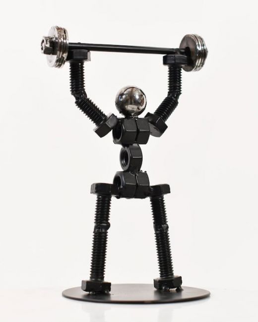 Recycled Metal Bodybuilding Sculpture Recycled Metal Bodybuilding Sculpture