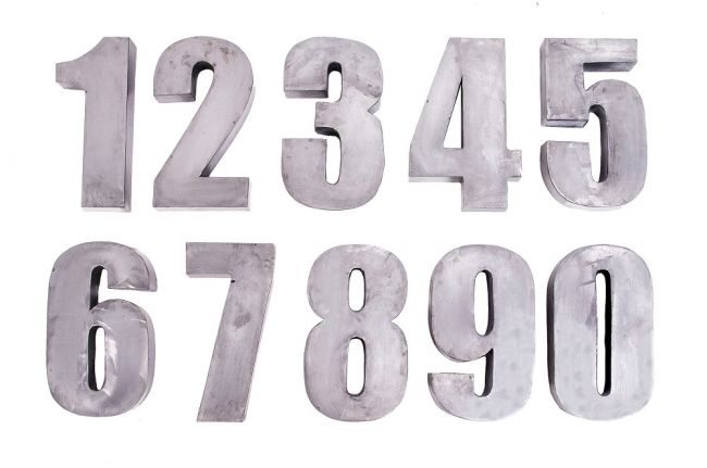Fabricated 12" Steel Numbers 0 to 9