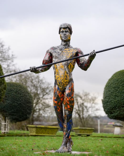 ‘Vertigo’ the Tightrope Walker Upcycled Oil Drum Garden Sculpture main image