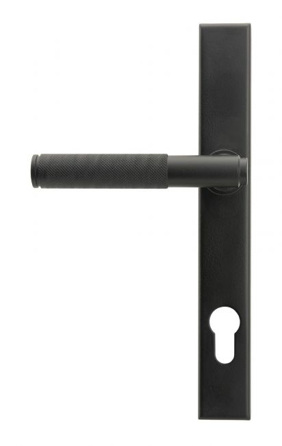 Matte Black Slimline Lever Espag Door Handle Front