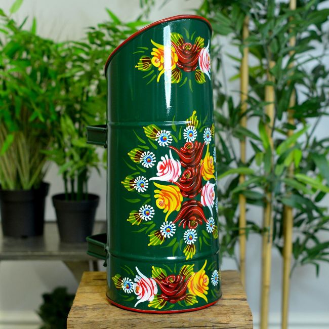 "Rosalie" Coal Hod finished in Green "Rosalie" Coal Hod finished in Green