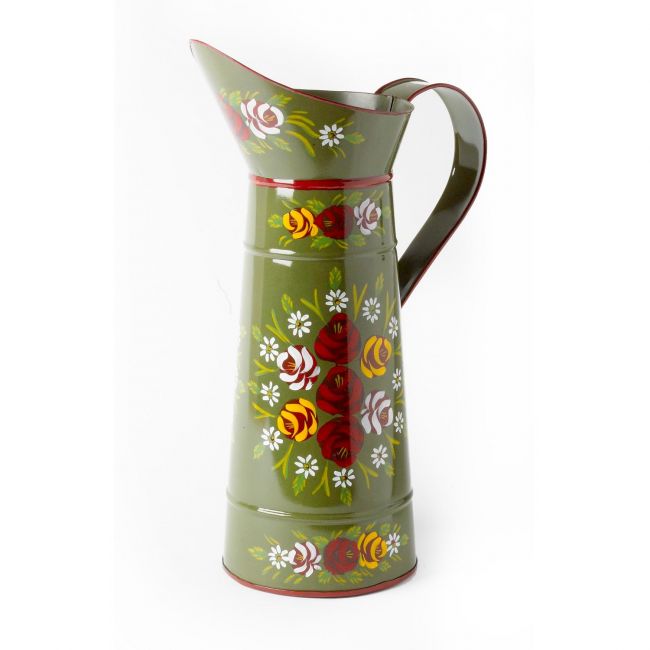 Medium Green Traditional Hand Painted Narrowboat Style Jug - 35cm Medium Green Traditional Hand Painted Narrowboat Style Jug - 35cm