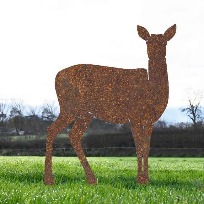 Rustic Large Doe Silhouette Rustic Large Doe Silhouette