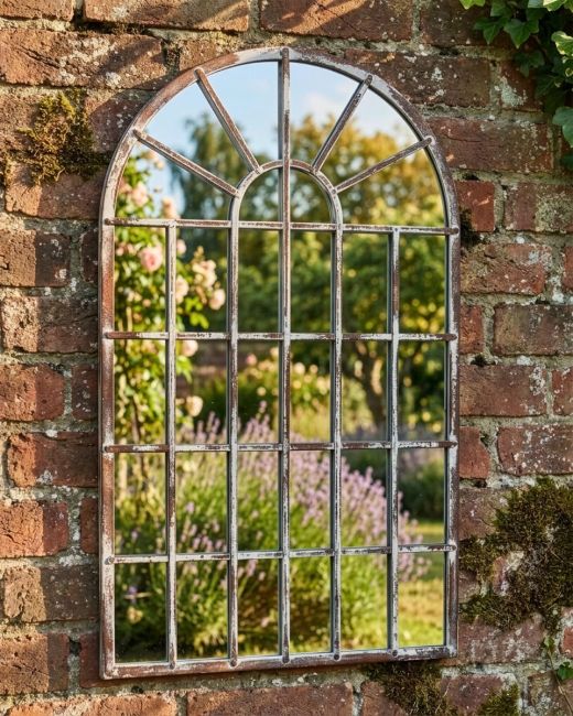 Metal Garden Mirror Digital Illustration Metal Garden Mirror Digital Illustration