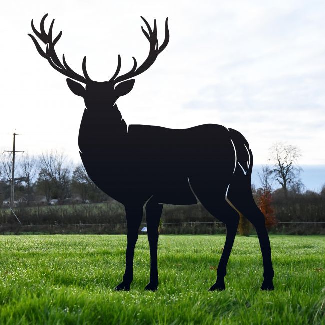 Black Large Metal Stag Silhouette Black Large Metal Stag Silhouette