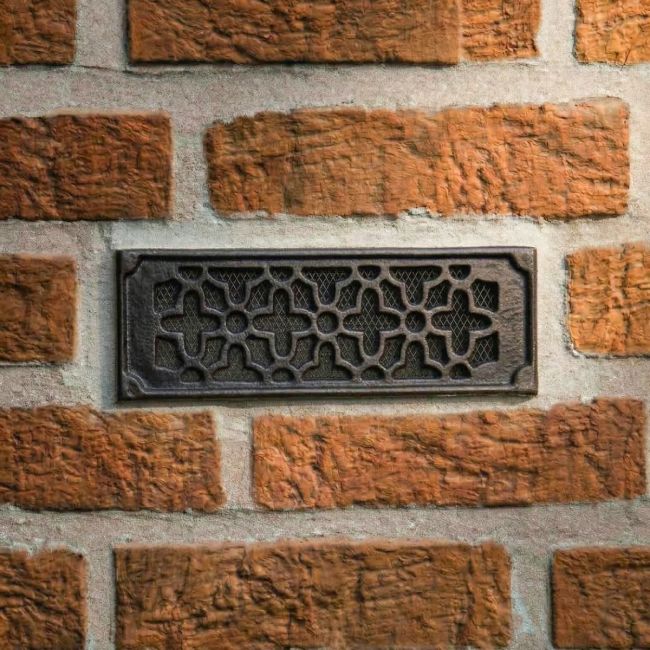 "Flower Pattern" Air Brick Cover in the Home installed "Flower Pattern" Air Brick Cover in the Home installed