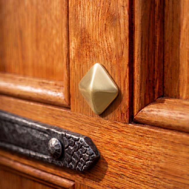 The Apex Door Stud Nailed into a Traditional Wooden Door - Digital Illustration