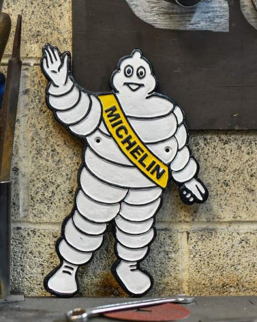 Cast Iron "Michelin Man" Sign Cast Iron "Michelin Man" Sign
