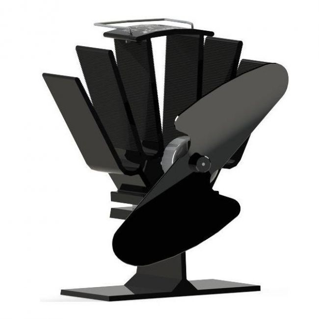 Mini Eco Wood Stove Fan in Black  Mini Eco Wood Stove Fan in Black