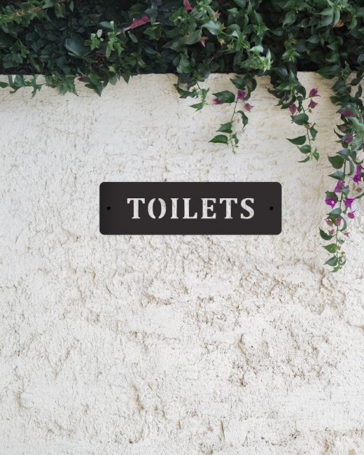 Minimalist Black "Toilets" Wall Sign Minimalist Black "Toilets" Wall Sign
