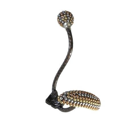 Mixed Metal Beaded Contemporary Coat hook Mixed Metal Beaded Contemporary Coat hook