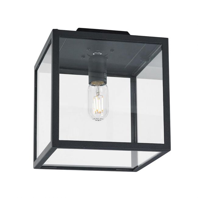 Modern "Cube" Steel Flush Ceiling Light - 27cm x 23cm Modern "Cube" Steel Flush Ceiling Light - 27cm x 23cm