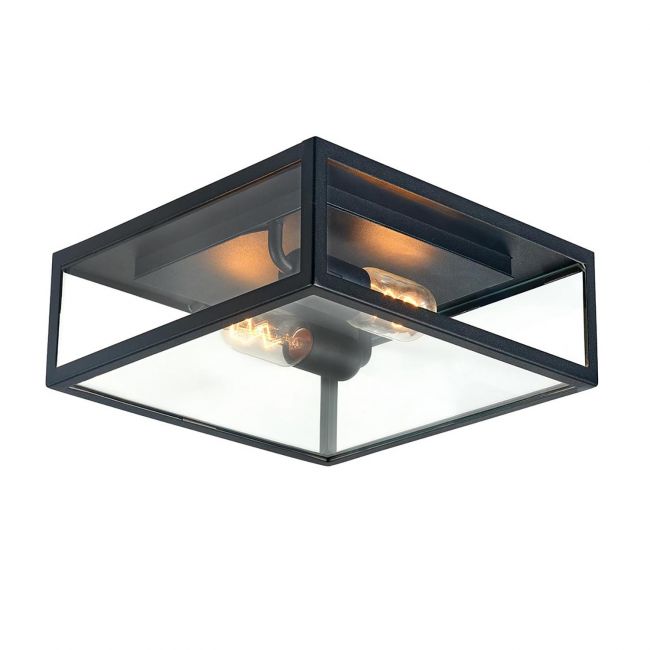 Modern "Cube" Steel Flush Flat Ceiling Light - 14cm x 31cm Modern "Cube" Steel Flush Flat Ceiling Light - 14cm x 31cm