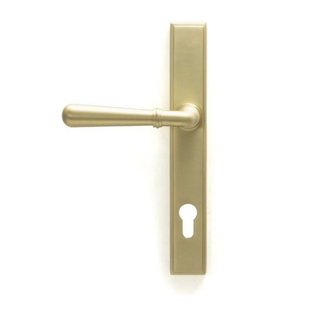 Diamond Bathroom Thumb Lock in a Beeswax Finish Diamond Bathroom Thumb Lock in a Beeswax Finish