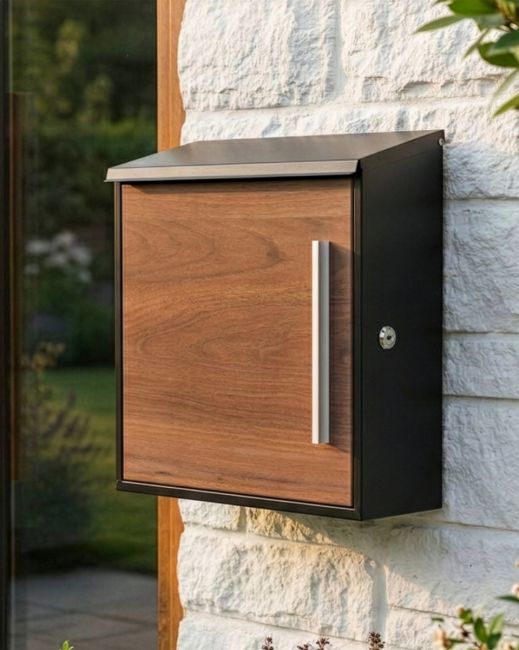 Modern Steel "Mayfield" Wall Mounted Post Box digital illustration