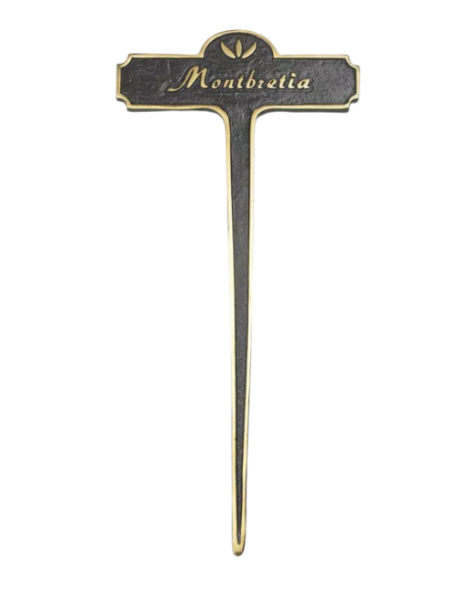 Montbretia Brass Garden Plant Markers Montbretia Brass Garden Plant Markers