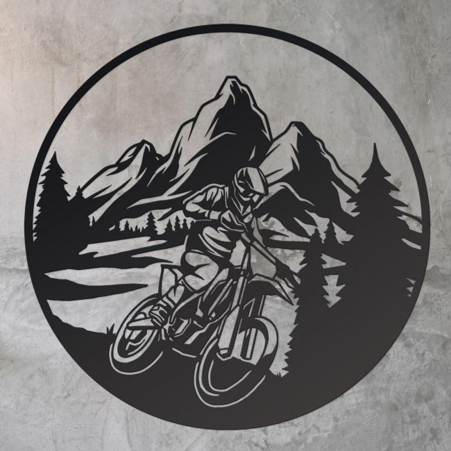 Black Motorcross Wall Art 