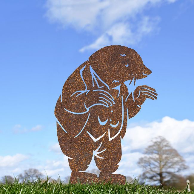 Rustic Mr Badger Silhouette in Situ Rustic Mr Badger Silhouette in Situ