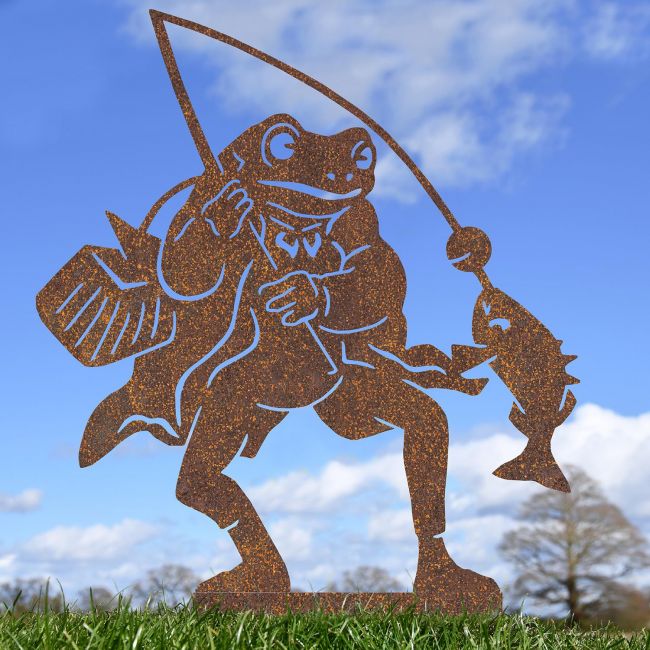 Rustic Mr Frog Silhouette in Situ Rustic Mr Frog Silhouette in Situ