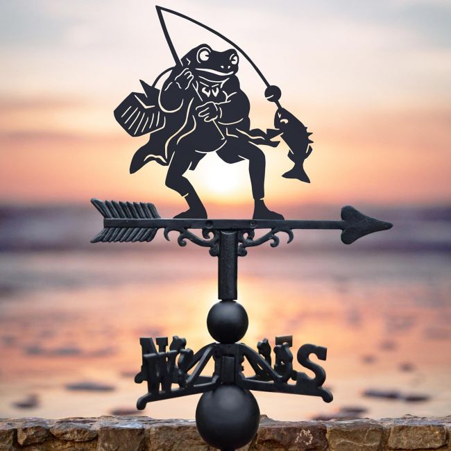 Black Mr Frog Weathervane Black Mr Frog Weathervane