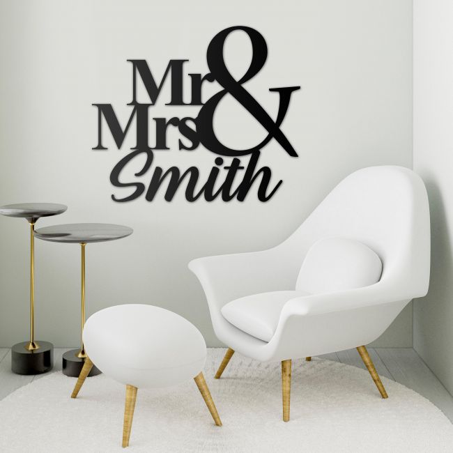 Mr & Mrs Personalised Wall Art Mr & Mrs Personalised Wall Art