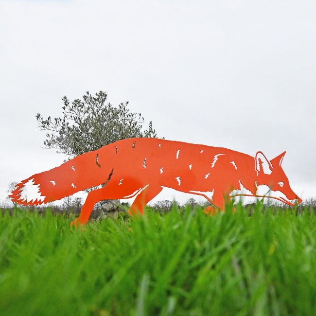 Iron Silhouette Fox in Orange Iron Silhouette Fox in Orange