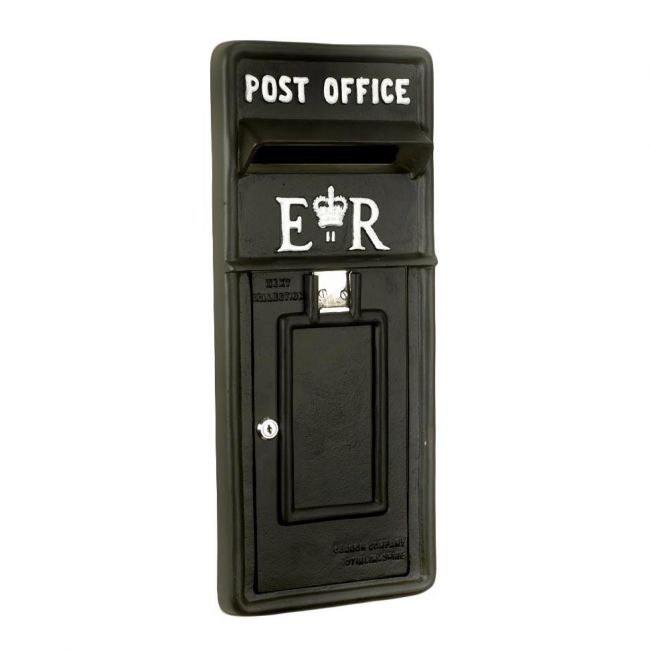 "Original Reproduction" Elizabeth Regina Post & Parcel Box Finished in Red With White Text "Original Reproduction" Elizabeth Regina Post & Parcel Box Finished in Red With White Text