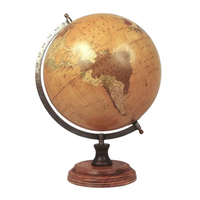 Ornamental Globe on a Wooden Base Ornamental Globe on a Wooden Base