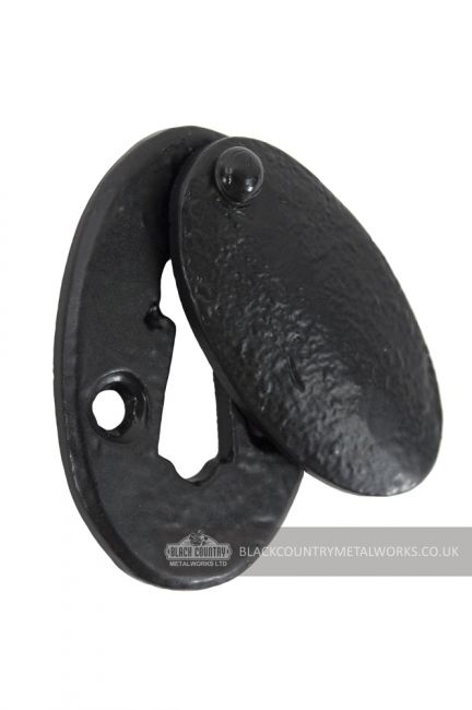 Oval Black Iron Covered Escutcheon Oval Black Iron Covered Escutcheon