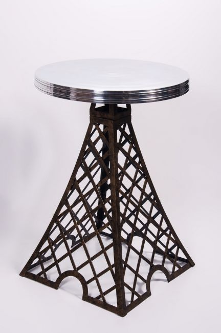 “Parisian Park” Eiffel Tower Table with Aluminium top