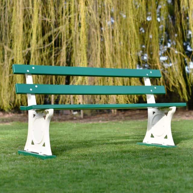 “Parklands” Cast Metal and Wood Bench “Parklands” Cast Metal and Wood Bench