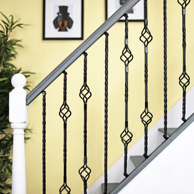 "Grosvenor" Rope Twist Stair Spindle with Brackets "Grosvenor" Rope Twist Stair Spindle with Brackets