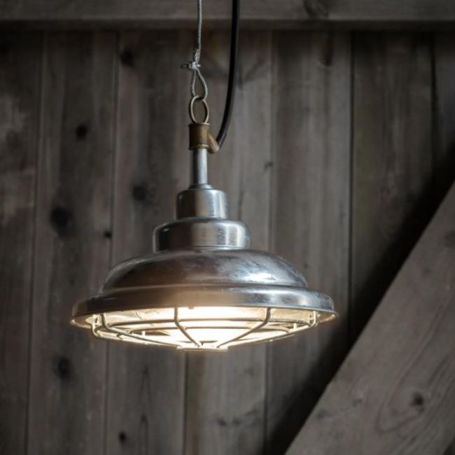 Galvanised Steel Industrial Style Outdoor Pendant Light Galvanised Steel Industrial Style Outdoor Pendant Light