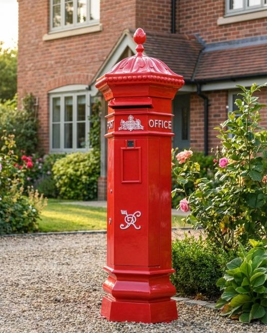 Penfold Pillar Post Box digital illustration copy