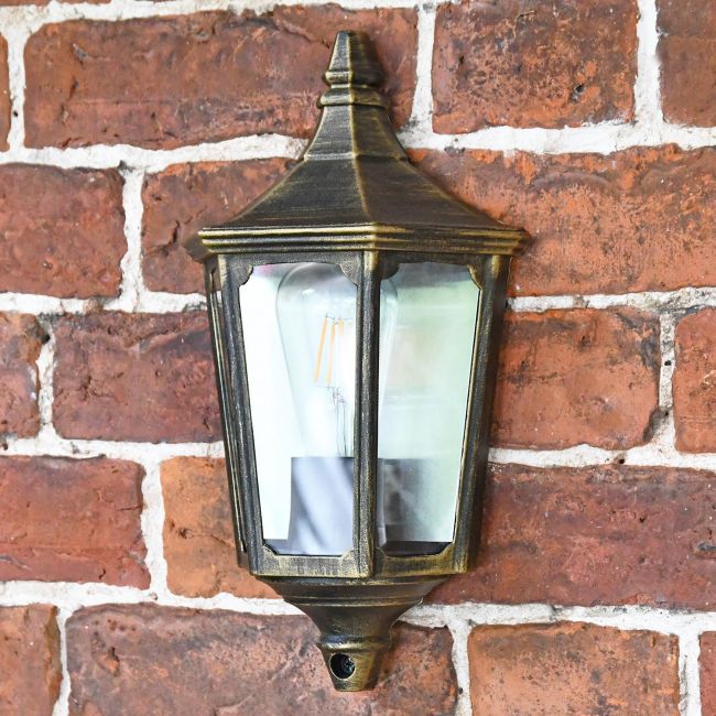 Traditional Flush Wall Light Finishe din a Brushed Gold Finish Traditional Flush Wall Light Finishe din a Brushed Gold Finish