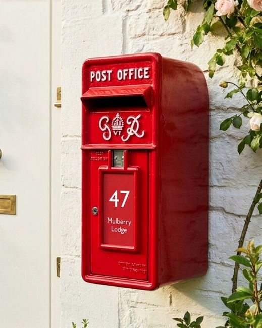 Personalised "King George" Rex Red Period Post Box digital illustration