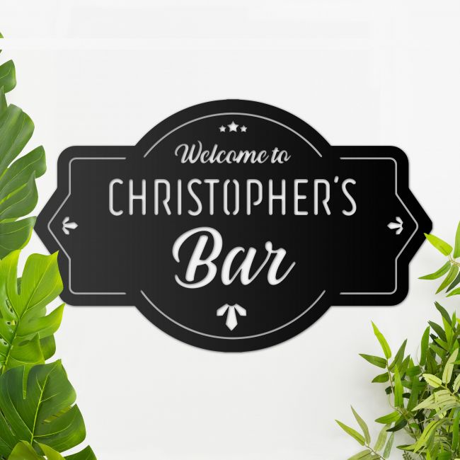 Welcome to the Bar Personalised Wall Art 