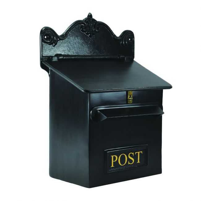 Black "Goldhay" Secure Post and Parcel Box with Vinyl Personalisation Black "Goldhay" Secure Post and Parcel Box with Vinyl Personalisation